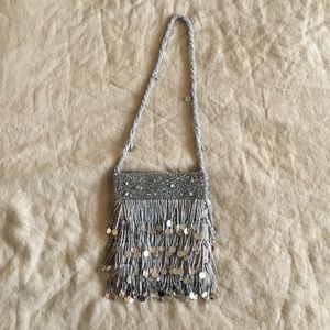 Dolce Vita Dark Gray Beaded Shoulder Bag